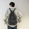 Винтажный однотонный джинсовый рюкзак большой вместимости дорожный рюкзак школьный ранец для учеников средней школы