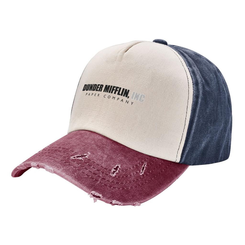 Dunder Mifflin Paper Company Baseball Cap Accessories Classic Distressed Denim Washed TV Show The Office Summer Dad Hats Cap