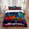 3 шт. Комплект постельного белья с изображением автомобиля Supra: Идеально подойдет для спальни или гостевой комнаты.. Мягкий и удобный, без стержня yy251009233
