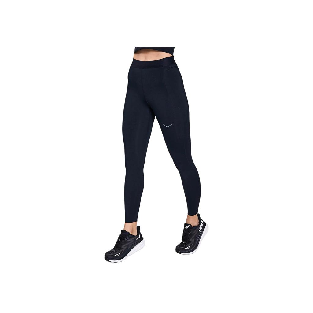 HOKA One One Novafly Run Tight 25" Дышащие Спортивные Брюки Слим-фит Со средней посадкой Женские низ Черный 1141743-BLK