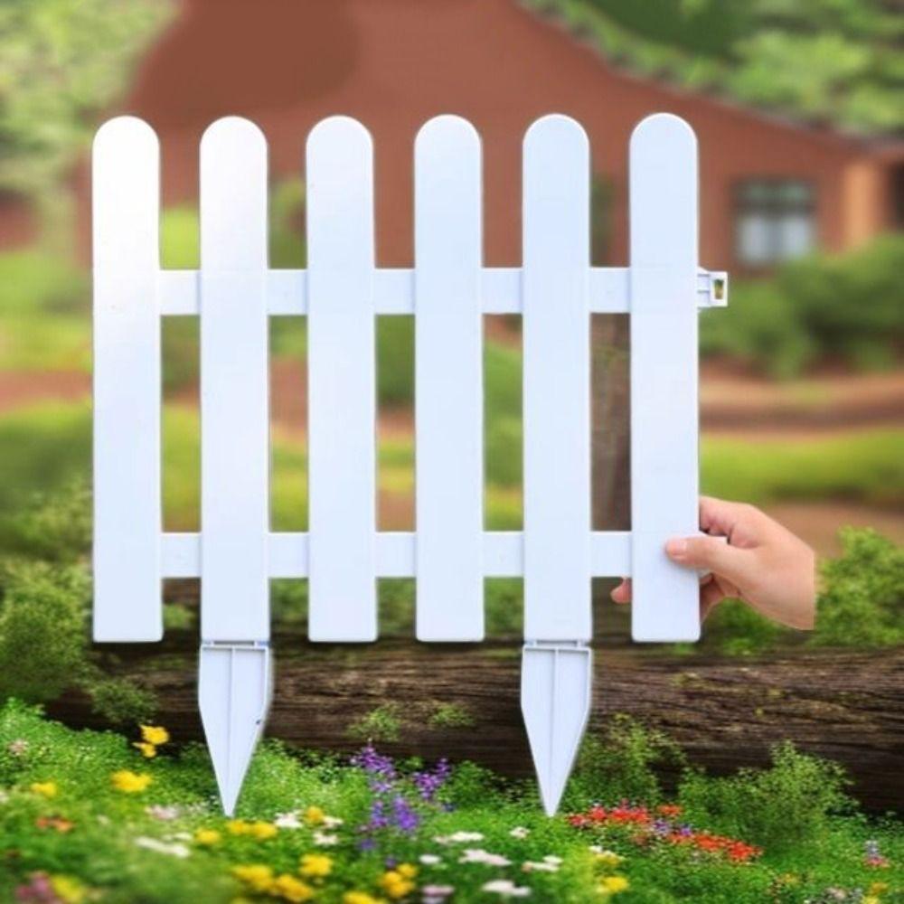 2 шт. Пластиковый садовый забор, практичный защитный поручень, дверной барьер, дворовый забор, овощной