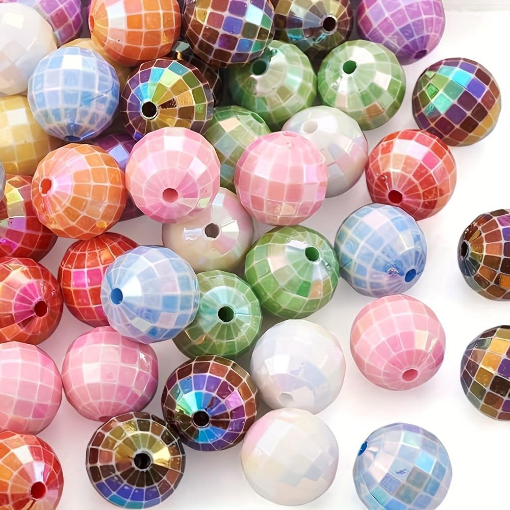 5/10/20 шт. в форме диско-шара из смоляного материала, случайный цвет, декоративные бусины, сделай сам, браслет, ожерелье, серьги, брелок, кулон