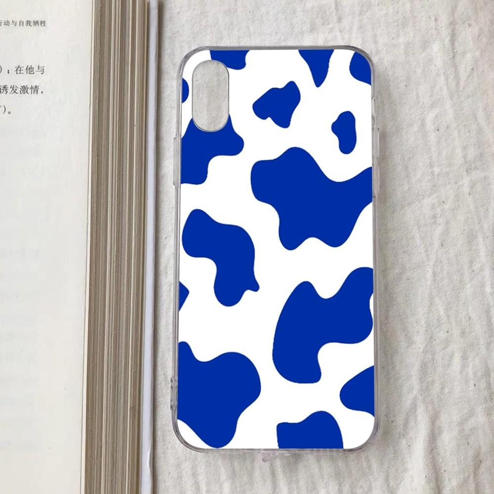 Чехол для телефона с узором "Корова" для iPhone 15 13 14 Pro Max XS XR 12 11 Pro 13 Mini 6 7 8 Plus Прозрачная задняя крышка Capa