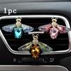 Stylish Alloy Rhinestone Bee Butterfly Dragonfly Car Air Vent Scent Clip
