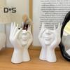Face Flower Vase White Female Form Face Dining Table Centerpiece Modern Nordic Style Decorative Art Vase for Home Living Room Office Book Shelf Decor