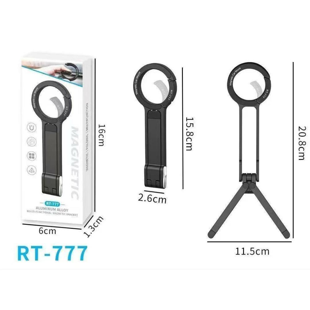 Carabiner-Mounted Magnetic Phone Holder Angle Adjustable Bracket Phone Handle Livestreaming