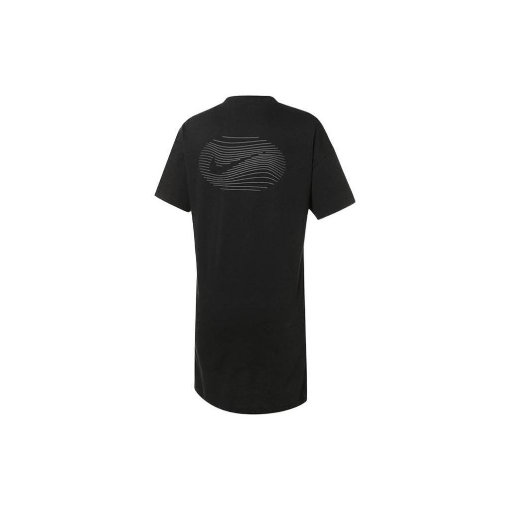 Nike Повседневное Свободное Мягкое Удобное Дышащее Платье с Круглым Вырезом и Коротким Рукавом Женские Платья Черное DM4664-010