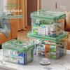 Large Capacity Multi-Layer Transparent Medicine Storage Box for Family First Aid