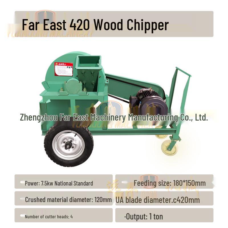 Premium Multi-Functional Wood Chipper: Compact Crusher for Garden Branches and Roots