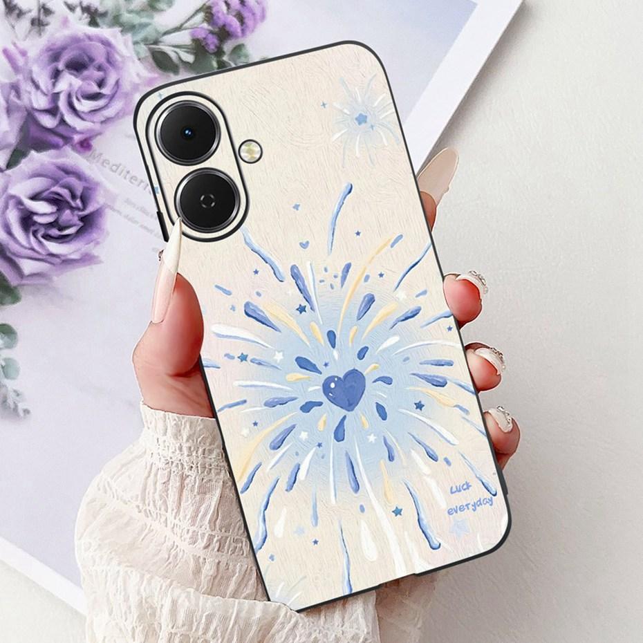 Cute Painting Phone Case For Tecno Spark Go 2 2025 Soft Silicone TPU Back Cover For Tecno Spark Go2 KM4 Cases Bumpers