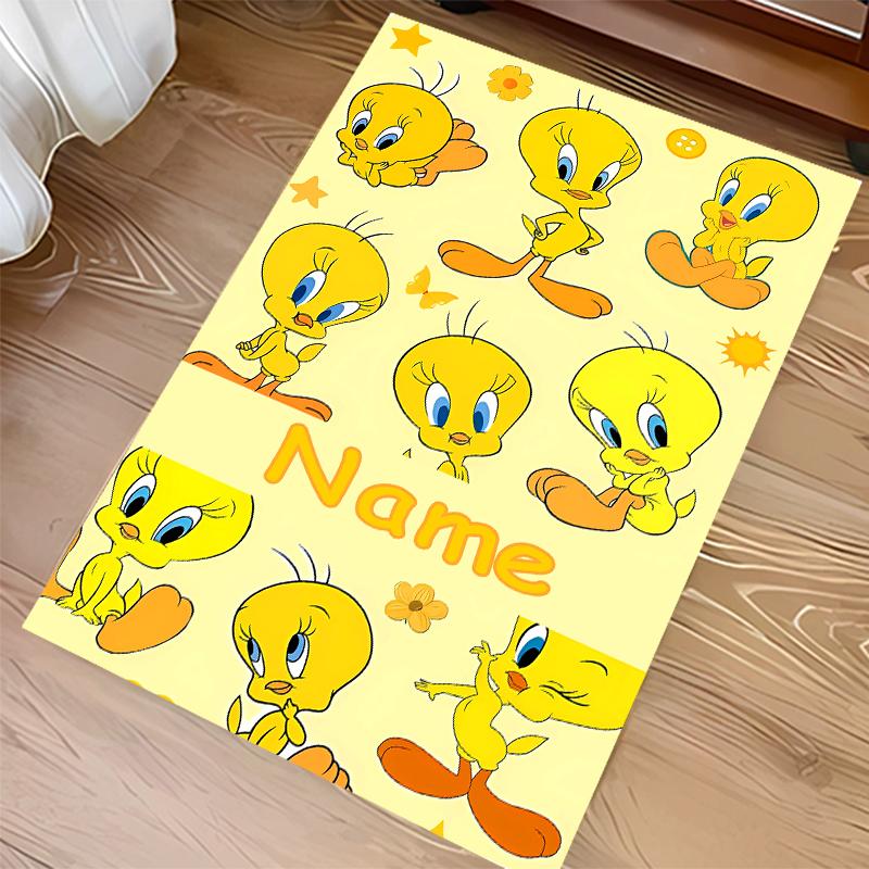 Custom personalization Tweety Print Area Rug - Soft, Washable Non-Slip Indoor Mat,Living Room,Home&Office Decorative Rug