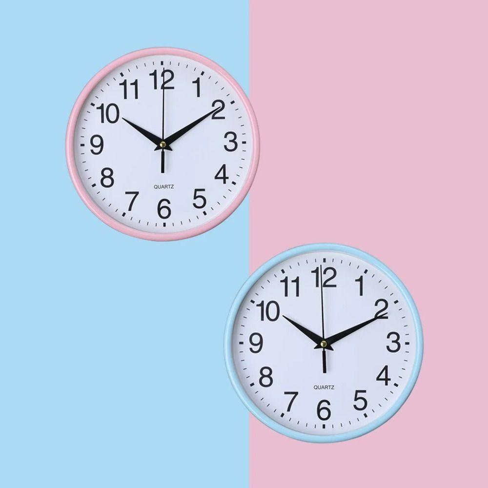 Easy-to-read Hanging Clock Battery Operated Round Wall Clocks  Living Room