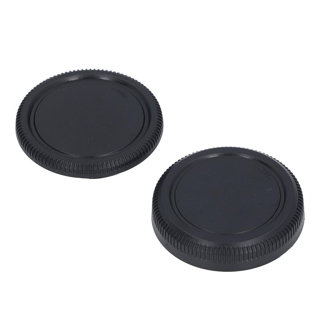2 Sets Front Rear Lens Covers Dustproof Protective Camera Lens Caps for Fujifilm GFX Series SLR Camera