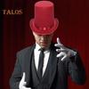 High Top Hat Magician High Hat British Black Jazz Topper Hat Male And Female Court Gentleman Flat Felt Hat for Performances Role Play Christmas