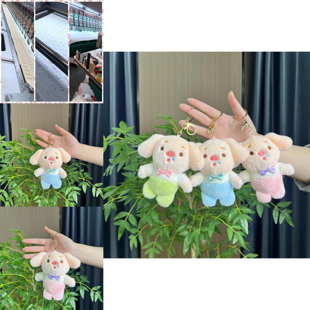Cute Cartoon Pig Plush Doll Keychain Perfect For Bags And Accessories In Soft Short Plush Material