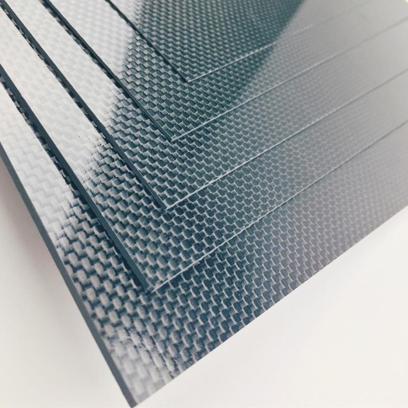 Carbon Fiber Sheet 75x125mm Glossy Finish Flat Carbon Fiber Board Plate Plain Weave Panel Sheet for Kite Remote Drones