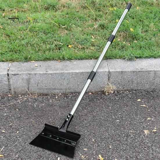 Скребок для льда на подъездной дорожке, плоская лопата со съемной длинной ручкой, прочная лопата для уборки, удаление сорняков для сада, тротуара, пола, льда, снега