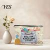Durable Craft Supply Case Canvas Storage Bag, with Smooth Zipper, Large Capacity Portable Waterproof Makeup Organizer Pouch, Toiletry for Stationery