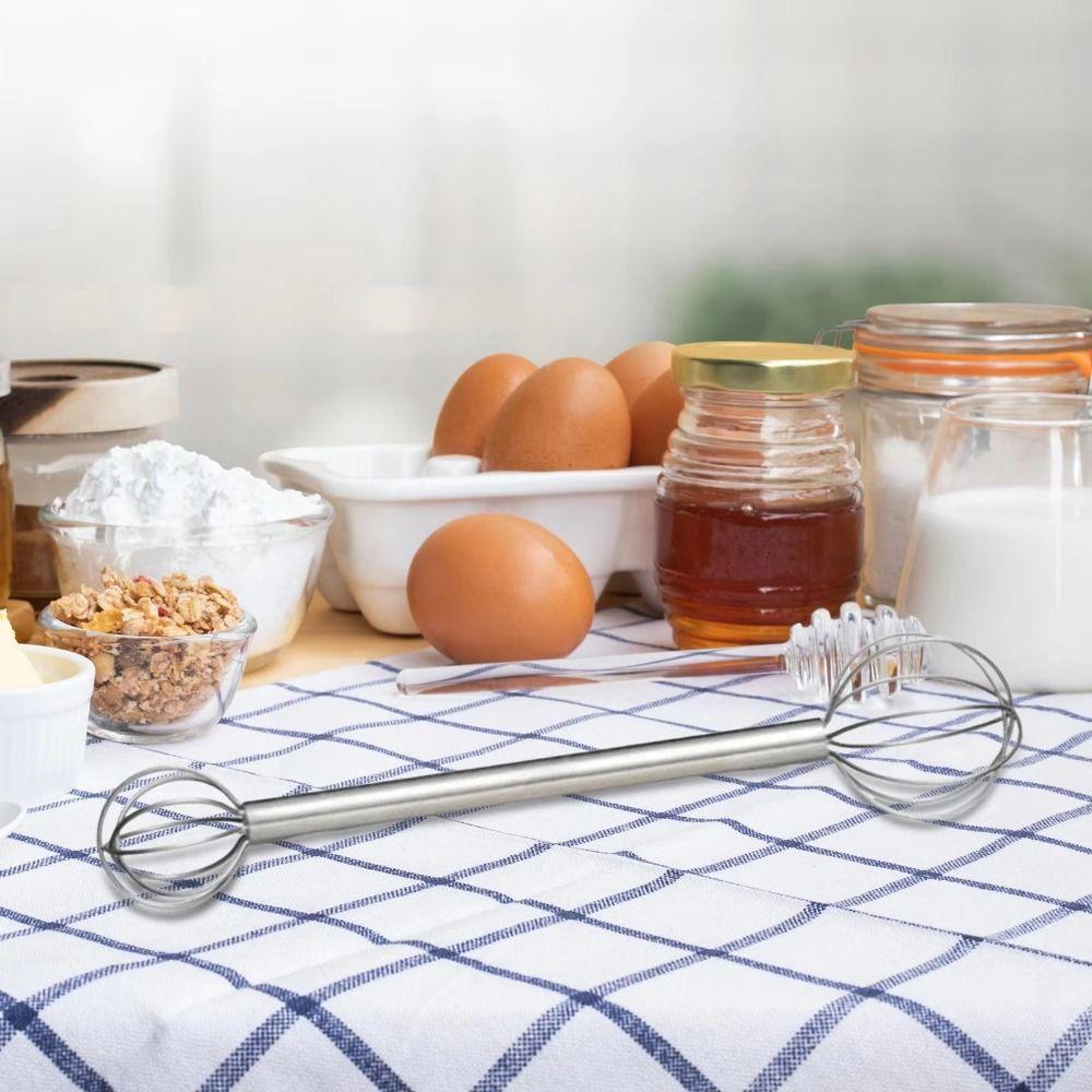 Multi Functional Egg Beater Stainless Steel Sauce Mixing Spoon Baking Whisk Pastry Making