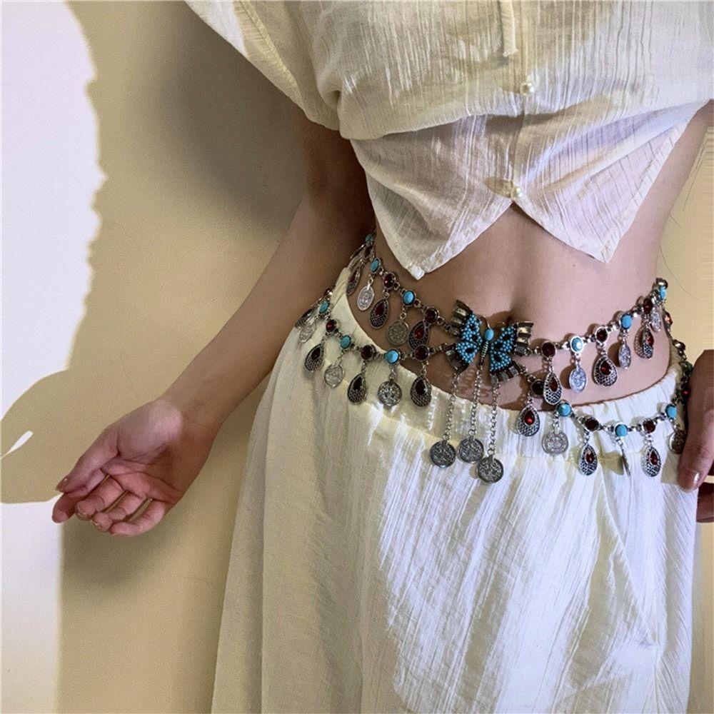Ethnic Butterfly Belly Chain Alloy Dance Jewelry Creative Gift Body Chain Jewelry Accessories