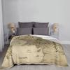 L-Lords Of The R-Rings Middle Earth Map Fuzzy Blankets Movie Funny Throw Blankets for Home Hotel Sofa  150*125cm Bedspread