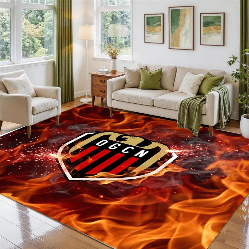 OGC Nice FC Design Crystal Velvet Rug Soft Decorative Mat for Bedroom Entrance