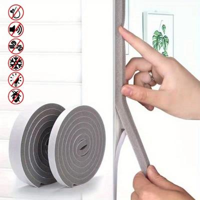 2 рулона/упаковка, уплотнитель для защиты от атмосферных воздействий, самоклеящиеся уплотнительные ленты, пенопласт, оконное стекло, дверь, звукоизоляционная, противоударная, пыленепроницаемая, теплая уплотнительная лента