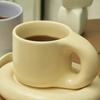 Nordic Ceramic Mug with Saucer Coffee Cup Drinking Cups and Saucers Home Office Tea Cup Coffee Cups Korean Mug Ceramic Plate