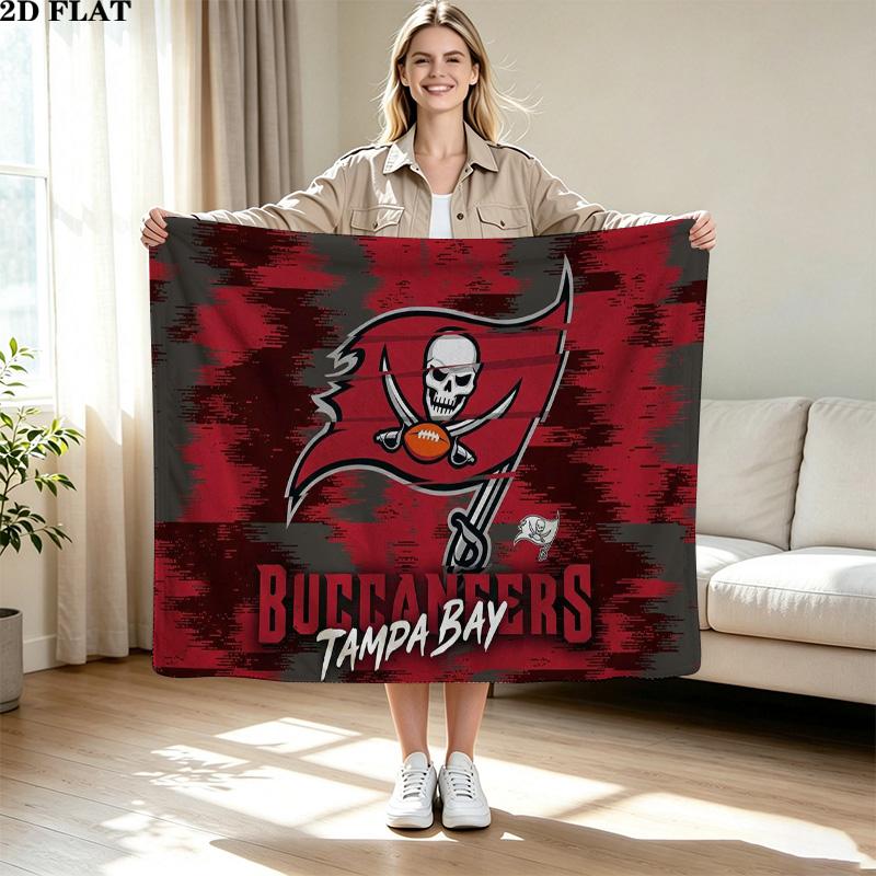 Tampa Bay Buccaneers Print Flannel Blanket High Quality Warm Comfortable Cover for All Seasons Perfect for Gifts Home Decor