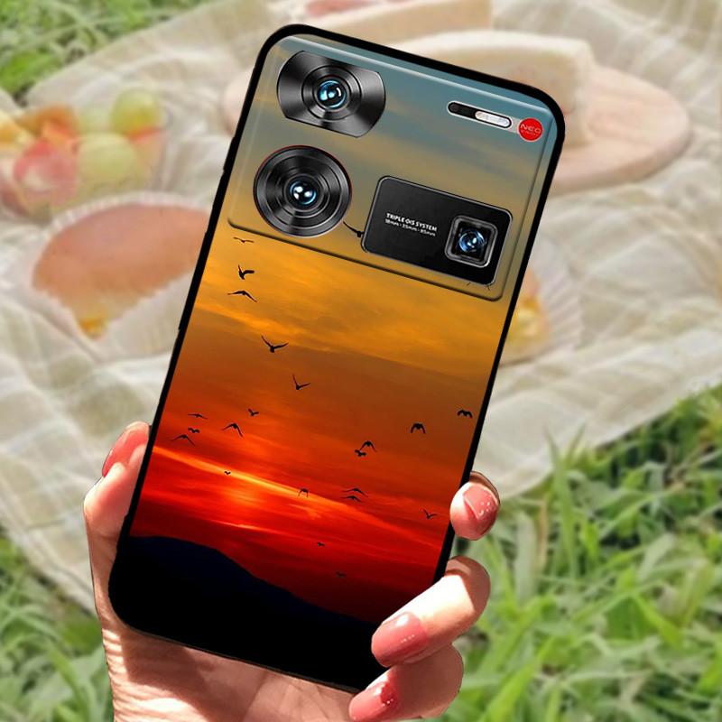 Ударопрочный чехол Funda для ZTE nubia Z60 Ultra, силиконовый, черный, мягкий бампер для чехлов телефона Nubia Z60 Ultra, Z60Ultra, мультяшный корпус
