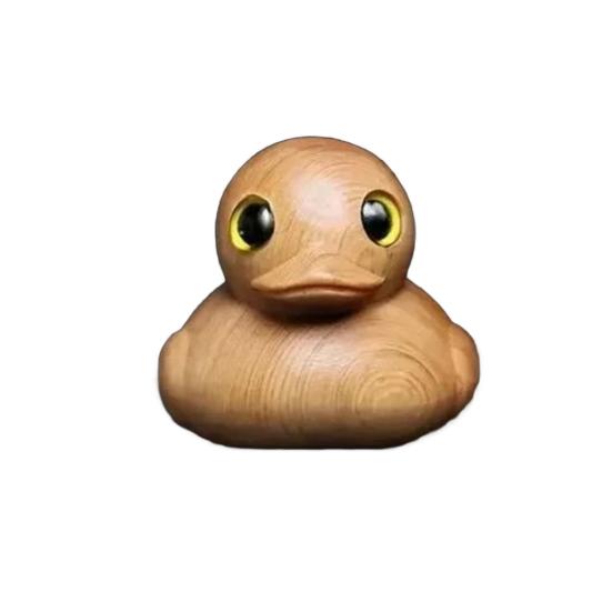 Деревянная фигурка утки со средним пальцем, маленькая желтая статуэтка утки, скульптура, ручная работа, модель животного, украшение для домашнего офиса, рабочего стола, орнамент