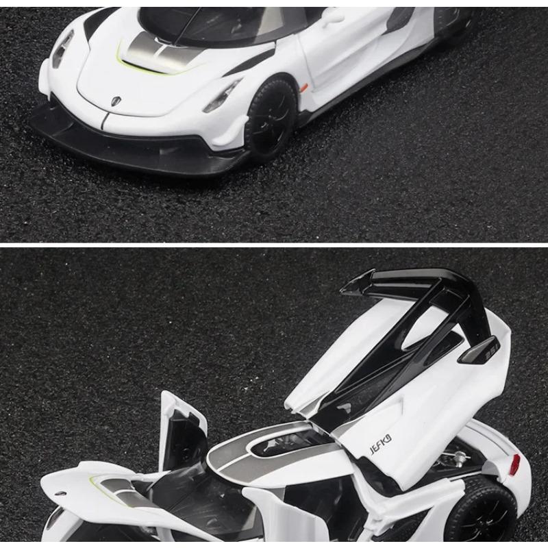 1/32 Koenigsegg Jesko Supercar High Simulation Diecast Metal Alfalywy Model Car Sound Light Pull Back Collection Kids Toy Gifts