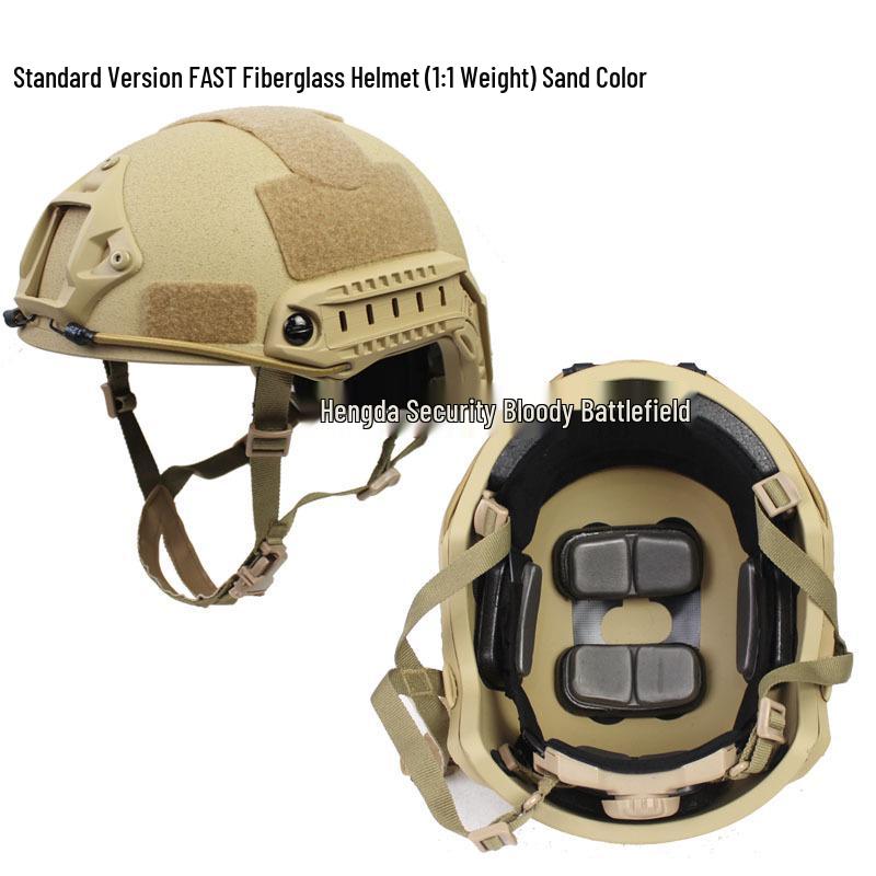 Cross CE Certified Tiger Stripe Tactical FAST Helmet, 1.5KG Fiberglass, Anti-riot Security Training.