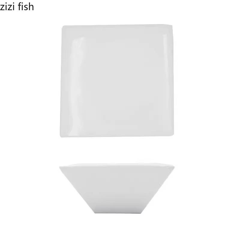 Креативная неровная керамическая тарелка на высокой ножке, ресторанная тарелка для дим-самов, суши, тарелка для молекулярной кухни, специальная посуда