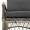 Garden Chair with Cushion Gray 73 x 61 x 77 cm Poly Rattan