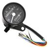 Meliore Mechanical LED Mini Speedometer 140km 140km Bike Trip Meter Indicator with Stay Mileage Black Black