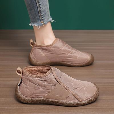 2025 зимние мягкие нескользящие туфли для мам, утепленные флисом, высокие, теплые хлопковые туфли, легкие повседневные модные зимние ботинки