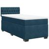 Vidaxl Łóżko Kontynentalne Z Materacem, Niebieskie, Aksamit, 90X200 Cm