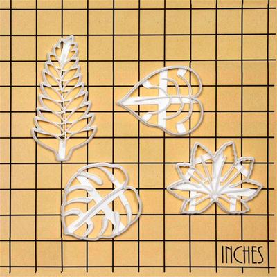 Форма для печенья в виде листа, 3D-форма для вырезания листьев, тиснение, декорирование, резак для печенья, украшение кондитерских изделий, высокое качество, креатив