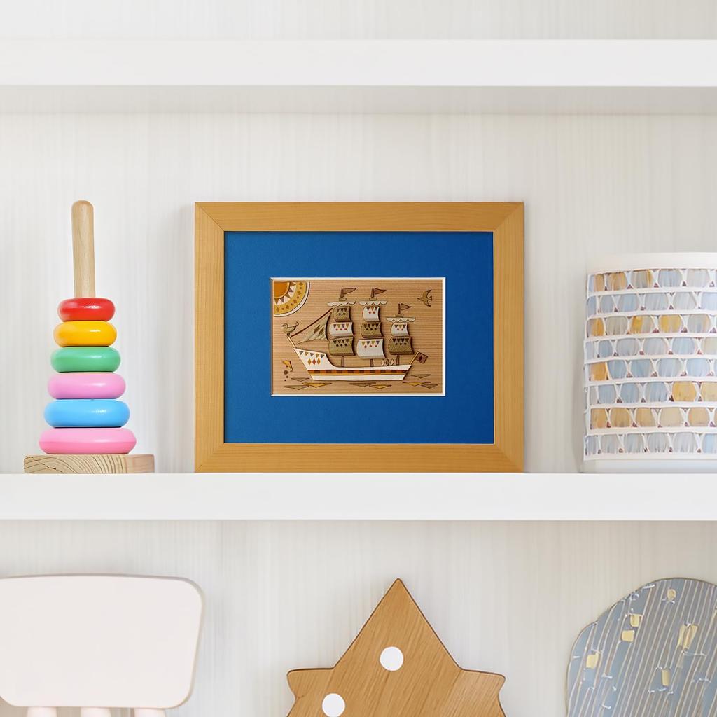 KINOWA "Парусник" Дерево-Бумага-Искусство Оригинальный Набор Ручной Работы Транспортное Средство Сделано в Японии