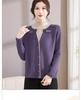 Stylish Faux Two-Piece Velvet Sweater for Middle-Aged & Elderly Women - Warm Knit Base Layer