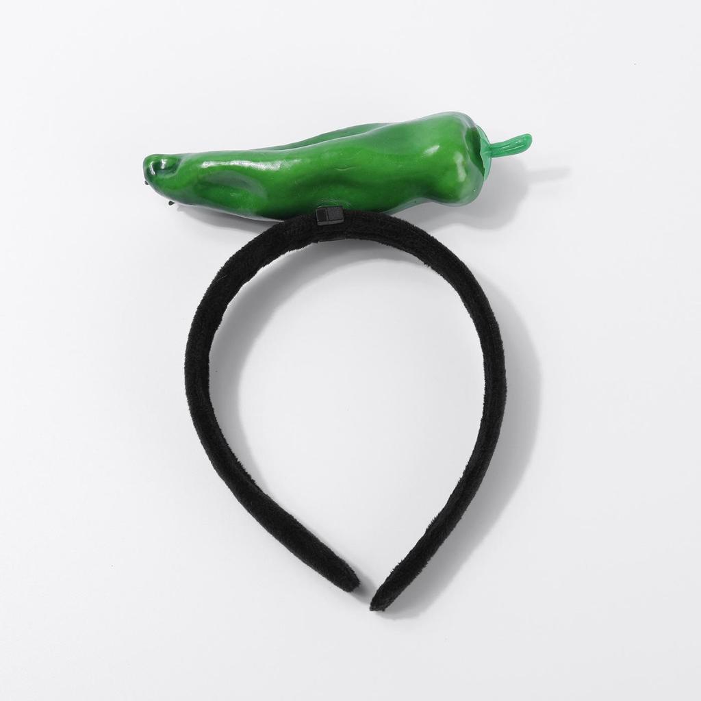 Креативные 3D-ободки для волос с овощами: Аксессуары для волос из моркови, перца, баклажана и зеленых овощей для женщин