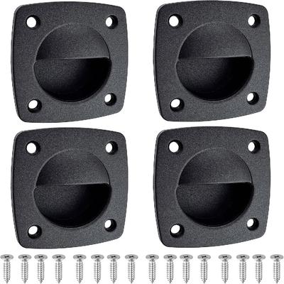 Черная нейлоновая ручка для раздвижной двери, квадратная ручка для люка, аксессуары для яхт, моторных лодок и катеров(4 шт.)