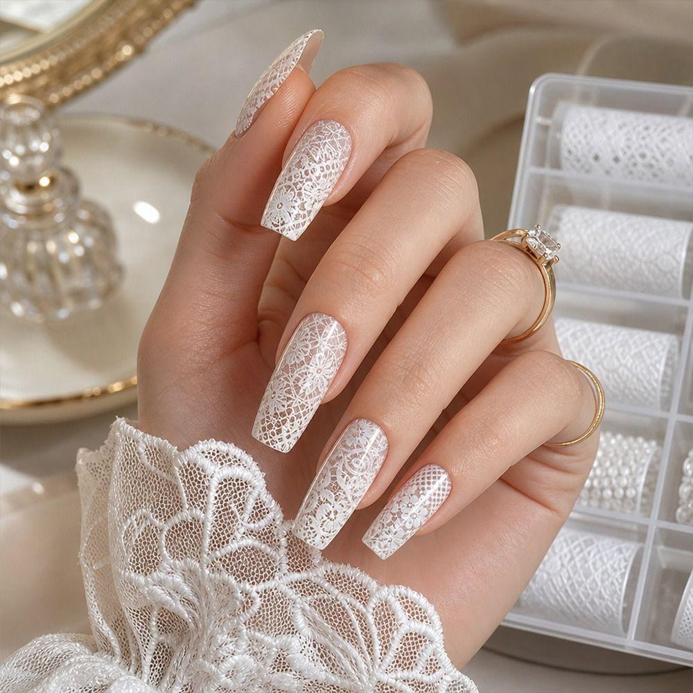 Laser Nail Foil Decals Iridescent Nail Decals Professional Manicure Decals  Nail Decoration