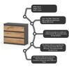 Chest of Drawers TV Cabinet 80cm 3S Gray Oak Wotan Loft Living Room Furniture