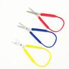 1Pcs Loop Scissors Colorful Grip Scissors Loop Handle Self-Opening Scissors Adaptive Cutting Scissors for Children Adults