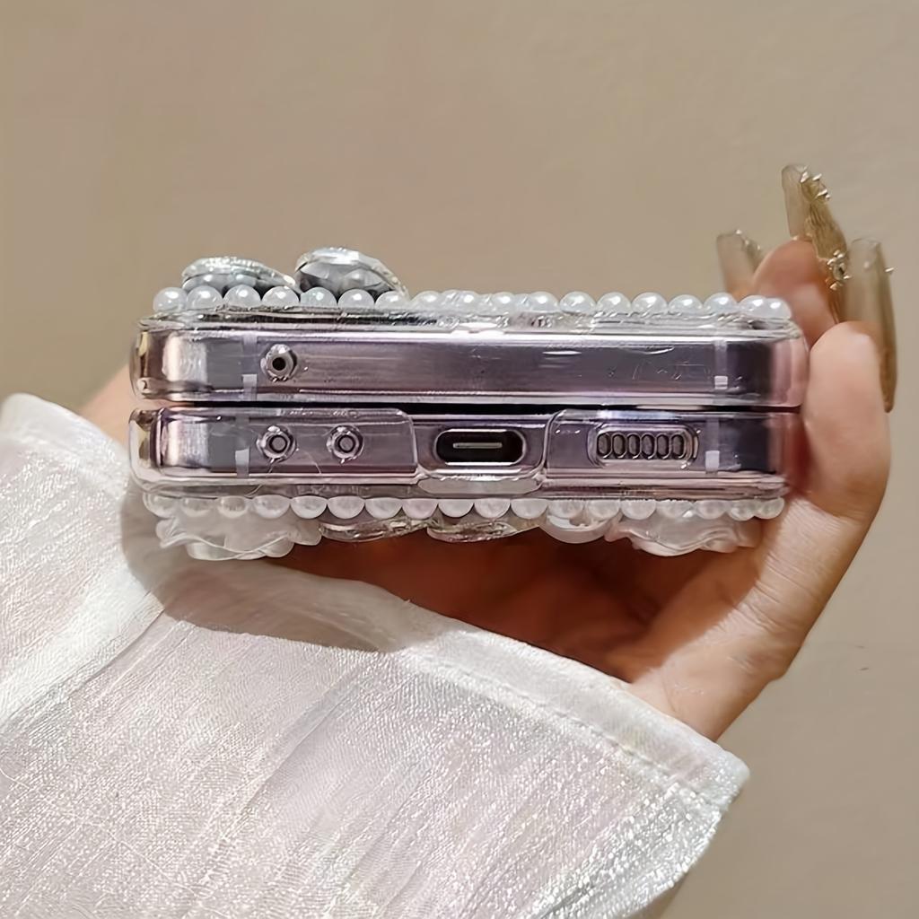 Новый складной чехол Camellia Water Crystal Butterfly для Samsung Galaxy Z Flip 6 5 4 3