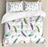 Комплект постельного белья «Павлин» Перья павлиньего хвоста Тропический Экзотический Набор из 3 предметов Пододеяльник Набор для кровати Покрывало Пододеяльник Наволочка