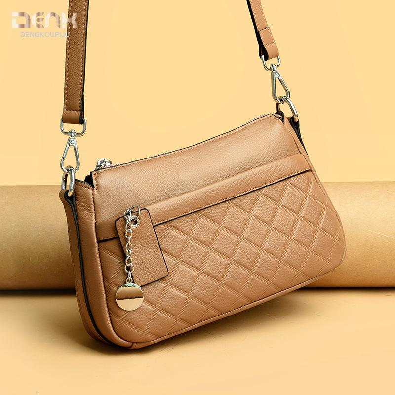 Leather women's bag new design sense versatile mother bag first layer cowhide single shoulder crossbody women's bag