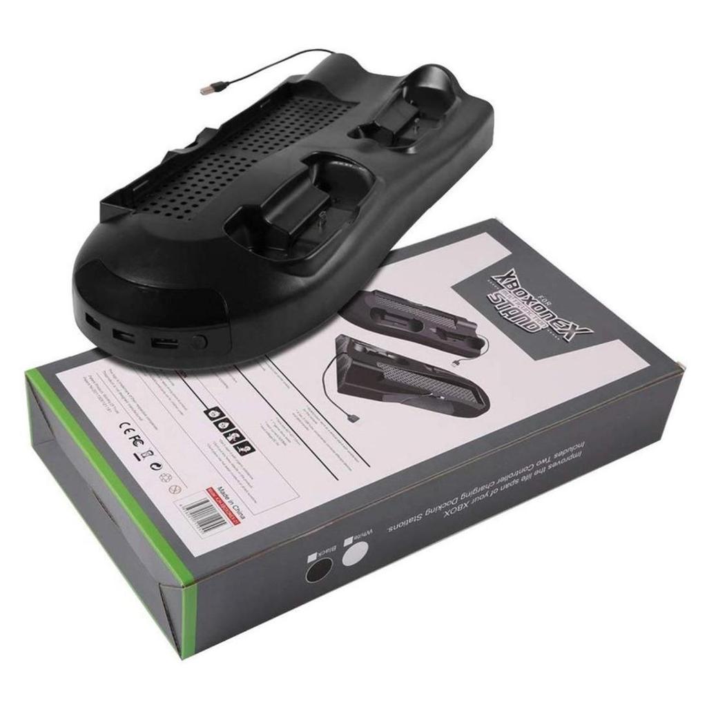 Xbox ONE X Вентилятор охлаждения Игровой CD-бокс Нижнее сиденье Зарядка Многофункциональный